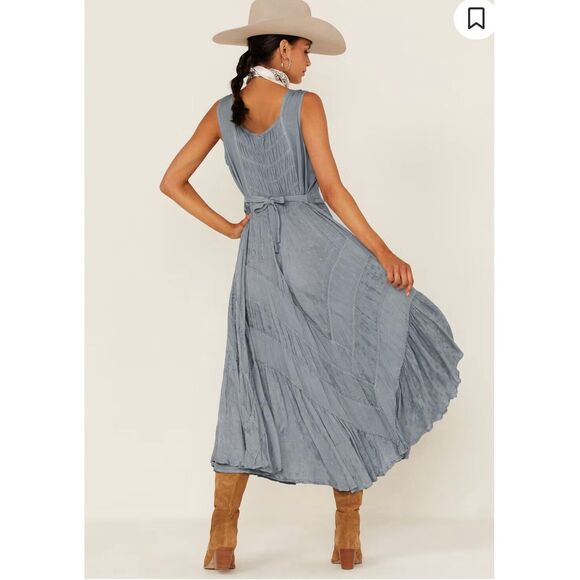 SCULLY WOMEN'S LACE-UP JACQUARD MIDI DRESS sz L - Picture 2 of 8